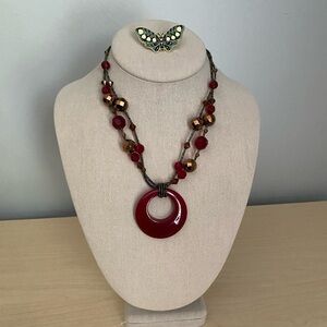 Lia Sophia Beaded Statement Necklace - 47